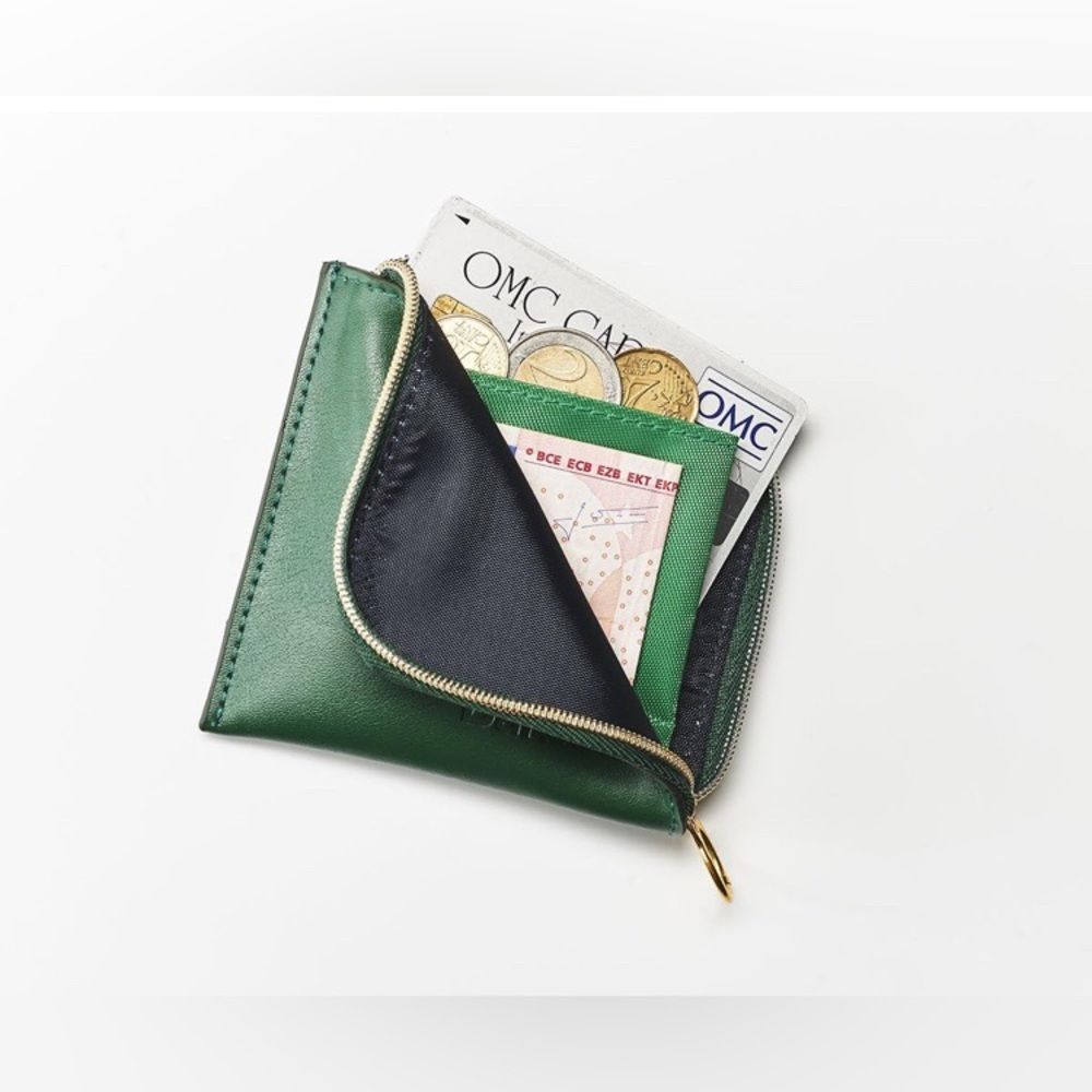 New Barbour Green Leather Wallet Coin Purse - Picture 3 of 9